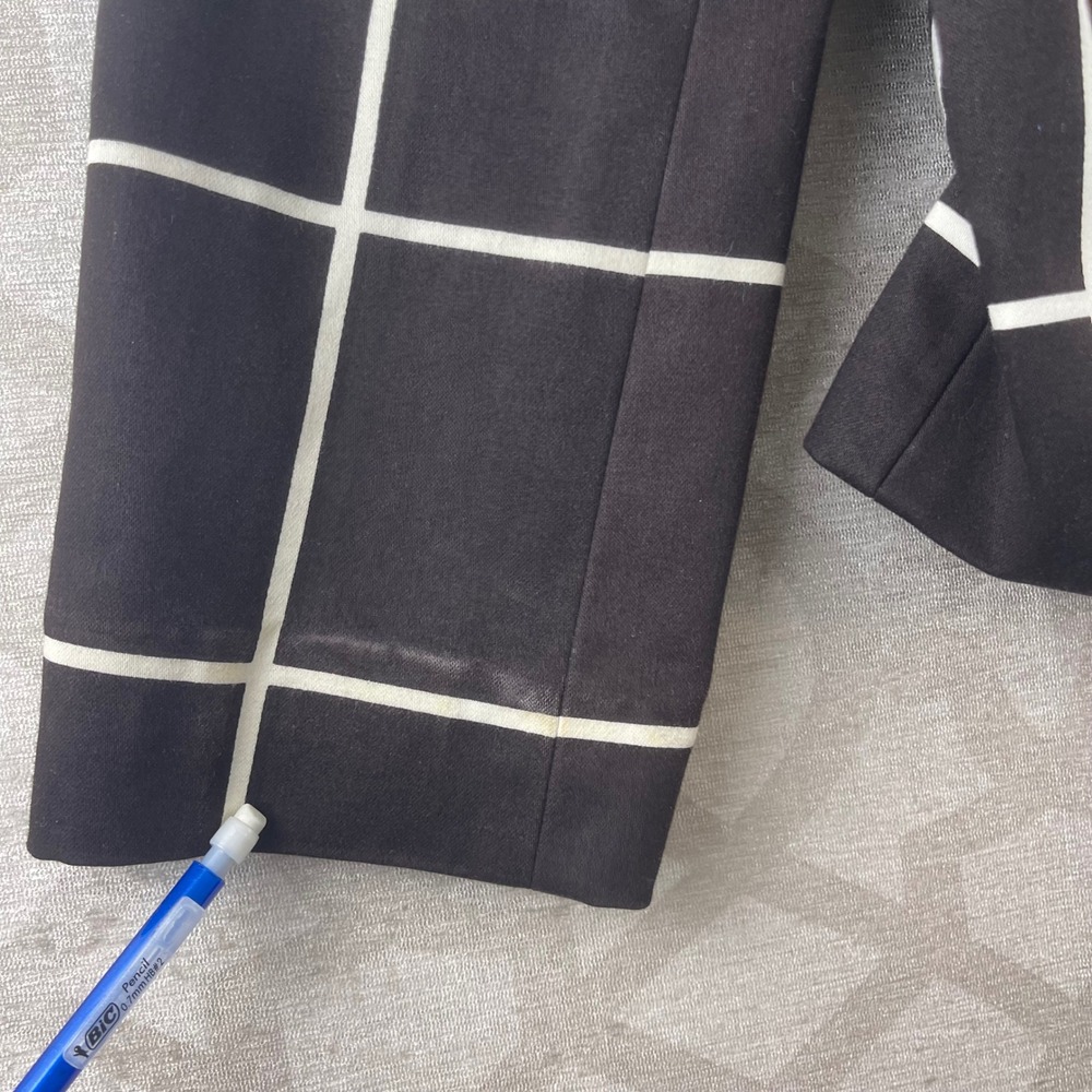 Lauren Ralph Lauren Womens Black White Windowpane Grid Button Barn Jacket Medium - Picture 9 of 10